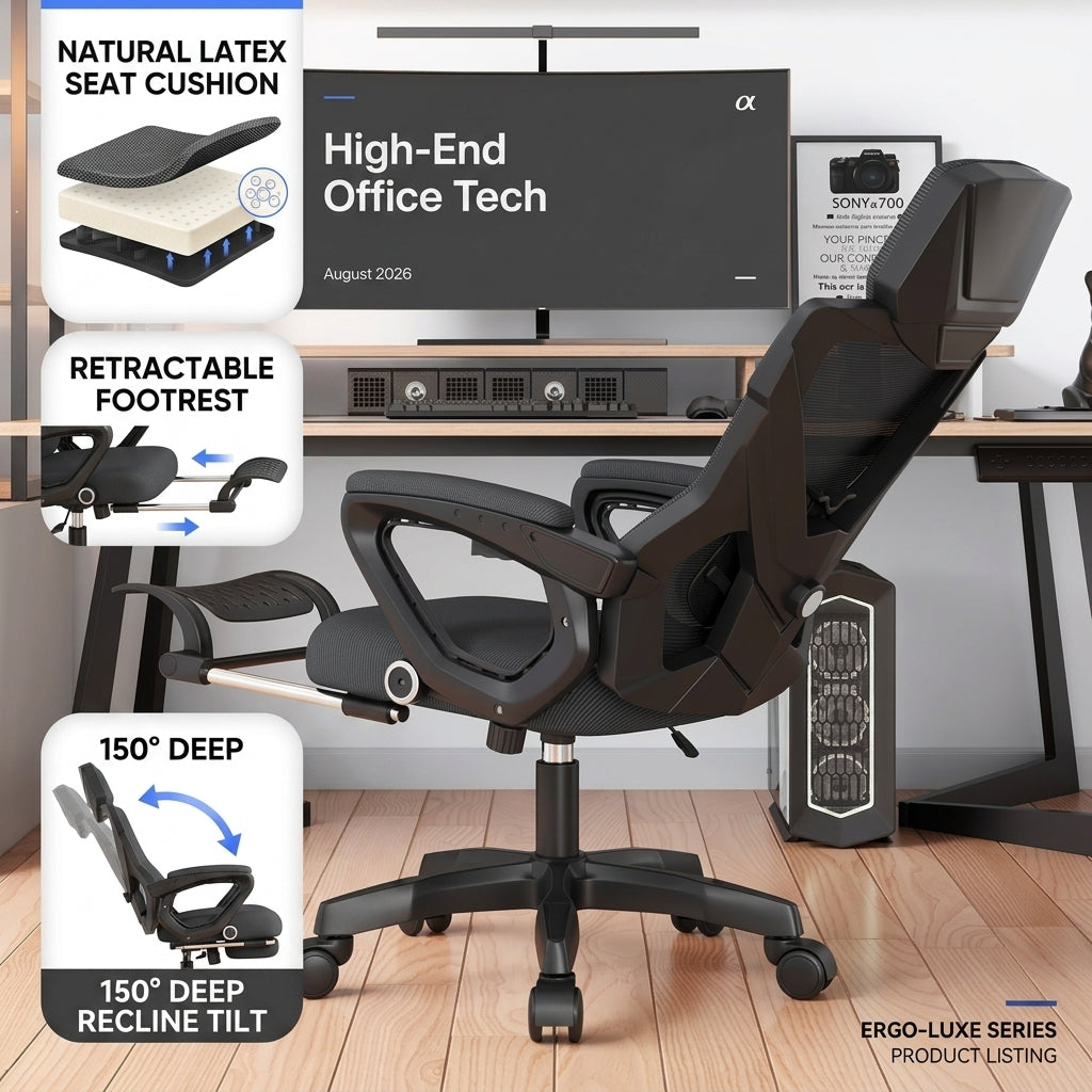 Gen-5 Premium Ergonomic Mesh Gaming Chair | 155° Recline & Dual-Axis Lumbar Support